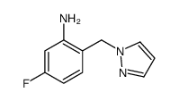 5-fluoro-2-(pyrazol-1-ylmethyl)aniline结构式