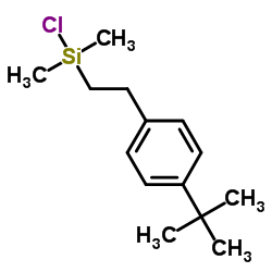 (P-叔丁基苯乙基)二甲基氯硅烷结构式