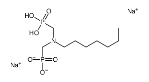 disodium dihydrogen [(heptylimino)bis(methylene)]bisphosphonate Structure