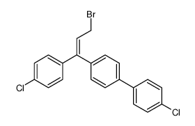 (E)-4-[3-bromo-1-(4-chlorophenyl)-1-propenyl]-4'-chloro-1,1'-biphenyl结构式