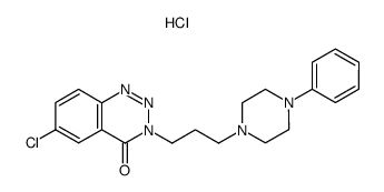 6-Chloro-3-[3-(4-phenyl-piperazin-1-yl)-propyl]-3H-benzo[d][1,2,3]triazin-4-one; hydrochloride结构式
