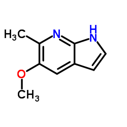 5-甲氧基-6-甲基-7-氮杂吲哚结构式