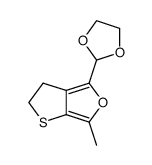 4-(1,3-Dioxolan-2-yl)-2,3-dihydro-6-methylthieno<2,3-c>furan Structure