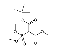 methyl 2-(tert-butoxycarbonyl)-2-(dimethoxyphosphoryl)-acetate结构式