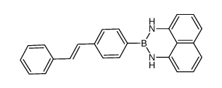 (E)-2-(4-styrylphenyl)-2,3-dihydro-1H-naphtho[1,8-de][1,3,2]diazaborinine Structure