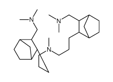 3-[3-[(dimethylamino)methyl]-2-bicyclo[2.2.1]heptanyl]-N-[3-[3-[(dimethylamino)methyl]-2-bicyclo[2.2.1]heptanyl]propyl]-N-methylpropan-1-amine Structure