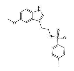 N-(2-(5-methoxy-1H-indol-3-yl)ethyl)-4-methylbenzenesulfonamide结构式