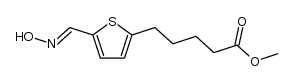 5-[5-(hydroxyimino-methyl)-[2]thienyl]-valeric acid methyl ester结构式