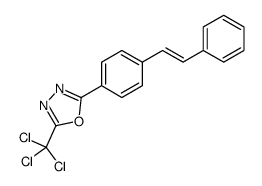 2-[4-(2-phenylethenyl)phenyl]-5-(trichloromethyl)-1,3,4-oxadiazole Structure