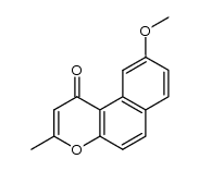 9-methoxy-3-methyl-1H-naphtho[2,1-b]pyran-1-one结构式
