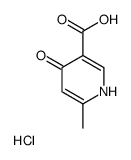 6-甲基-4-氧代-1,4-二氢吡啶-3-羧酸盐酸盐结构式