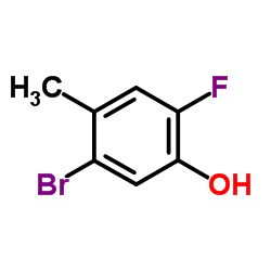 2-氟-4-甲基-5-溴苯酚结构式