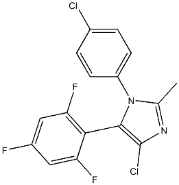 4-chloro-1-(4-chlorophenyl)-2-methyl-5-(2,4,6-trifluorophenyl)-1H-imidazole Structure