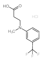 3-[N-methyl-3-(trifluoromethyl)anilino]propanoic acid,hydrochloride结构式