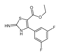 2-氨基-4-(3,5-二氟苯基)噻唑-5-羧酸乙酯结构式