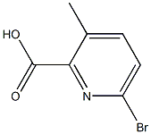 6-溴-3-甲基吡啶-2-羧酸结构式