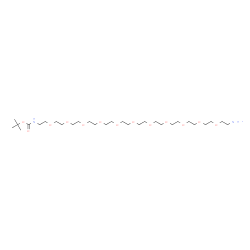 37-氨基-5,8,11,14,17,20,23,26,29,32,35-十一氧杂-2-氮杂三十七烷酸叔丁酯结构式