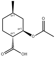 (1R,2R,4R)-2-Acetoxy-4-methylcyclohexanecarboxylic acid结构式