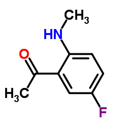 Ethanone, 1-[5-fluoro-2-(methylamino)phenyl]- (9CI) Structure