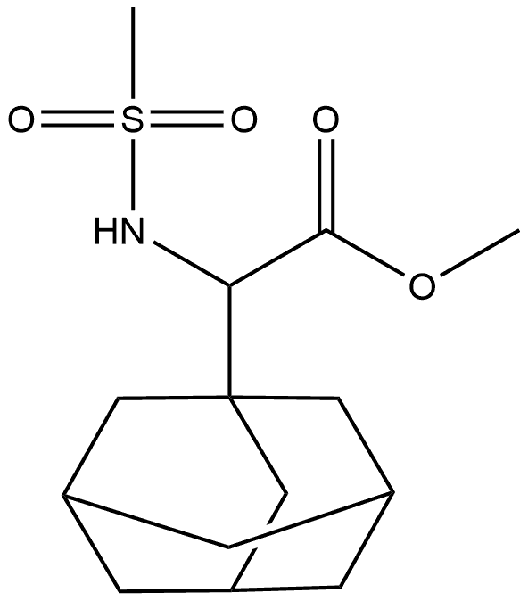 2-(金刚烷-1-基)-2-甲磺酰氨基乙酸甲酯结构式