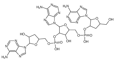 [2-(6-aminopurin-9-yl)-5-[[[2-(6-aminopurin-9-yl)-5-(hydroxymethyl)oxolan-3-yl]oxy-hydroxyphosphoryl]oxymethyl]-4-hydroxyoxolan-3-yl] [5-(6-aminopurin-9-yl)-4-hydroxyoxolan-2-yl]methyl hydrogen phosphate Structure