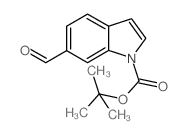 6-甲酰基-1H-吲哚-1-羧酸叔丁酯结构式