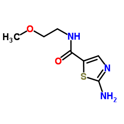 2-氨基-N-(2-甲氧基乙基)噻唑-5-甲酰胺结构式
