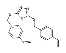 2,5-bis[(4-ethenylphenyl)methylsulfanyl]-1,3,4-thiadiazole结构式