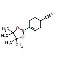 4-(4,4,5,5-Tetramethyl-1,3,2-dioxaborolan-2-yl)cyclohex-3-ene-1-carbonitrile Structure
