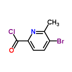 3-Bromo-2-methylpyridine-6-carbonyl chloride Structure
