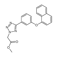 5-[3-(1-萘氧基)苯基]-2H-四唑-2-乙酸甲酯结构式