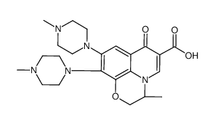 9-Defluoro-9-(4-methyl-1-piperazinyl) Levofloxacin structure