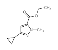 3-环丙基-1-甲基-1H-吡唑-5-甲酸乙酯结构式