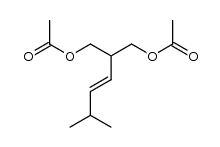 (E)-1-Acetoxy-2-(acetoxymethyl)-5-methyl-3-hexene Structure