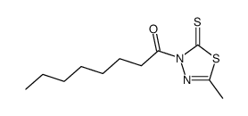 3-octanoyl-5-methyl-1,3,4-thiadiazole-2(3H)-thione Structure