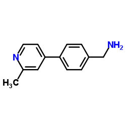 1-[4-(2-Methyl-4-pyridinyl)phenyl]methanamine结构式