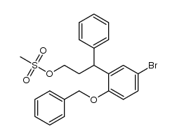 3-(2-(benzyloxy)-5-bromophenyl)-3-phenylpropyl methanesulfonate Structure