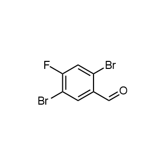 2,5-二溴-4-氟苯甲醛结构式