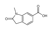 1-甲基-2-氧代-2,3-二氢-1H-吲哚-6-羧酸结构式