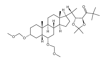 (22R,23S)-22,23-isopropylidenedioxy-3α,6α-bis(methoxymethyl)-25-methyl-5β-cholestan-24-one结构式