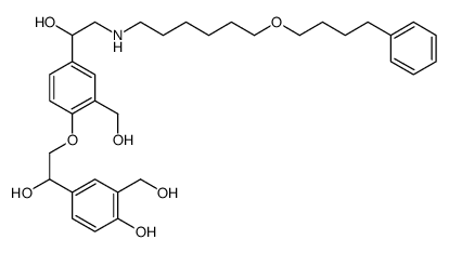 4-O-[2-羟基-2-[4-羟基-3-(羟甲基)苯基]乙基]沙美特罗结构式