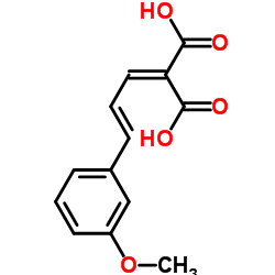 2-[3-(3-甲氧基苯基)亚烯丙基]丙二酸结构式