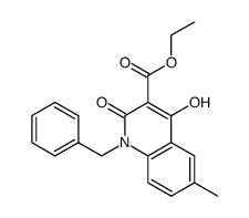 1-benzyl-3-ethoxycarbonyl-4-hydroxy-6-methyl-2(1H)-quinolinone结构式