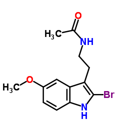 N-(2-(2-BROMO-5-METHOXY-1H-INDOL-3-YL)ETHYL)ACETAMIDE structure