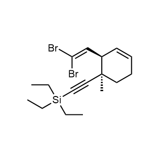 (3R,4R)-3-(2,2-Dibromoethenyl)-4-methyl-4-[2-(triethylsilyl)ethynyl]cyclohexene Structure