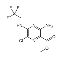methyl 3-amino-6-chloro-5-(2,2,2-trifluoroethylamino)pyrazine-2-carboxylate Structure