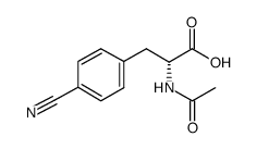 (R)-2-乙酰基氨基-3-(4-氰基苯基)-丙酸结构式