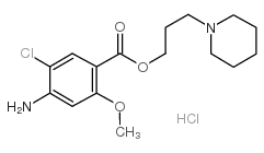 3-(哌啶-1-基)丙基 4-氨基-5-氯-2-甲氧基苯甲酸酯 盐酸盐结构式