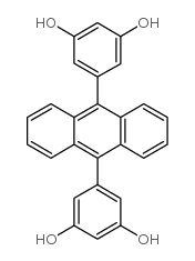 9,10-双(3,5-二羟苯基)蒽结构式