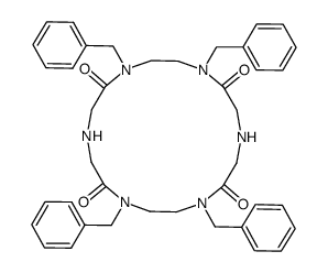 1,7,10,16-tetrakis(phenylmethyl)-1,4,7,10,13,16-hexaazacyclooctadecane-2,6,11,15-tetrone结构式
